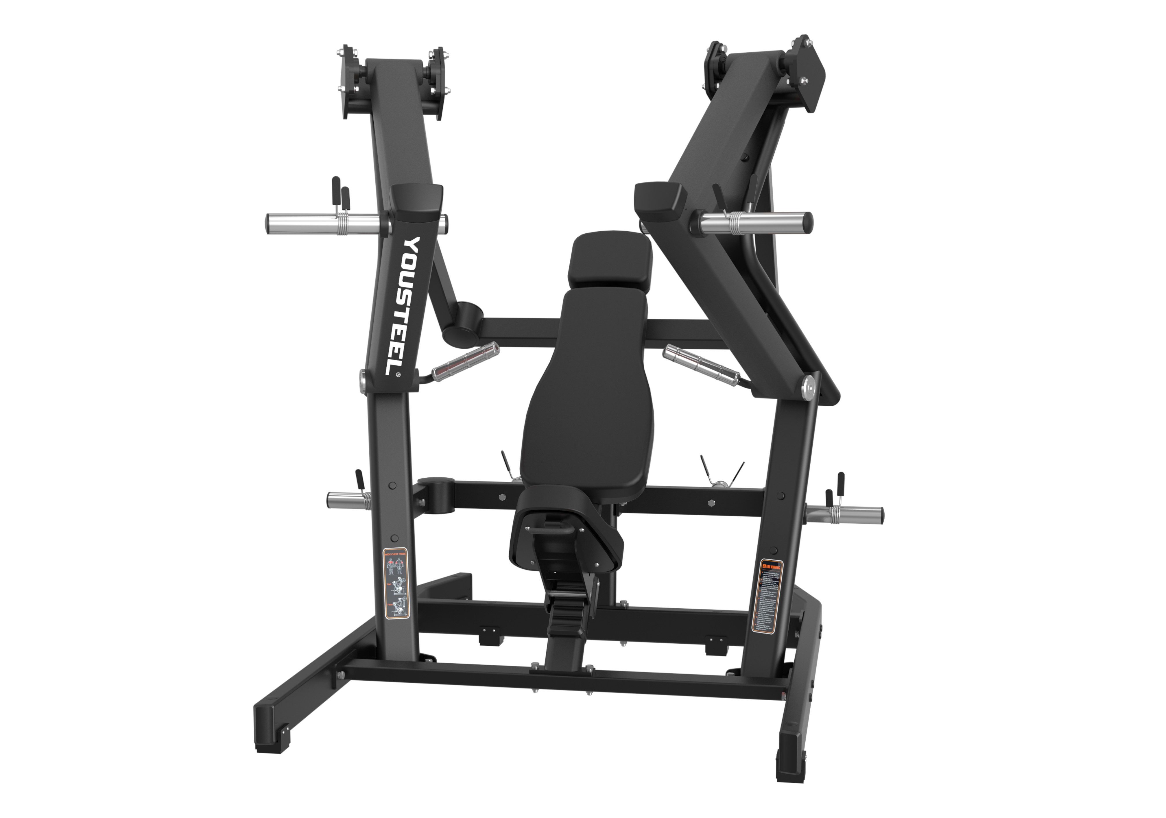 Широкий жим от груди - Wide Chest Press (мат чёрн рама/чёрн подушки)