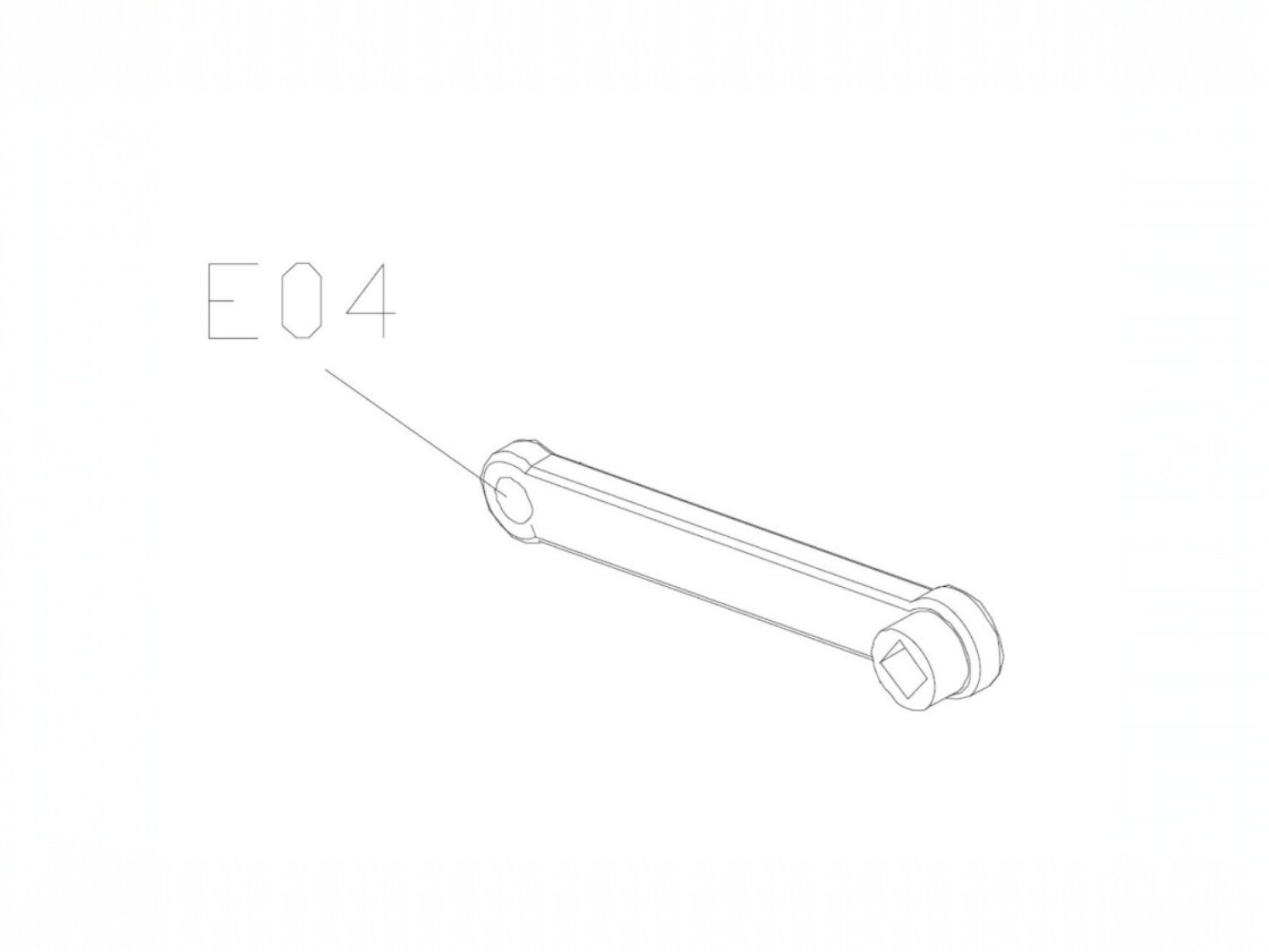 #E04 CRANK L левый рычаг педали AirBike