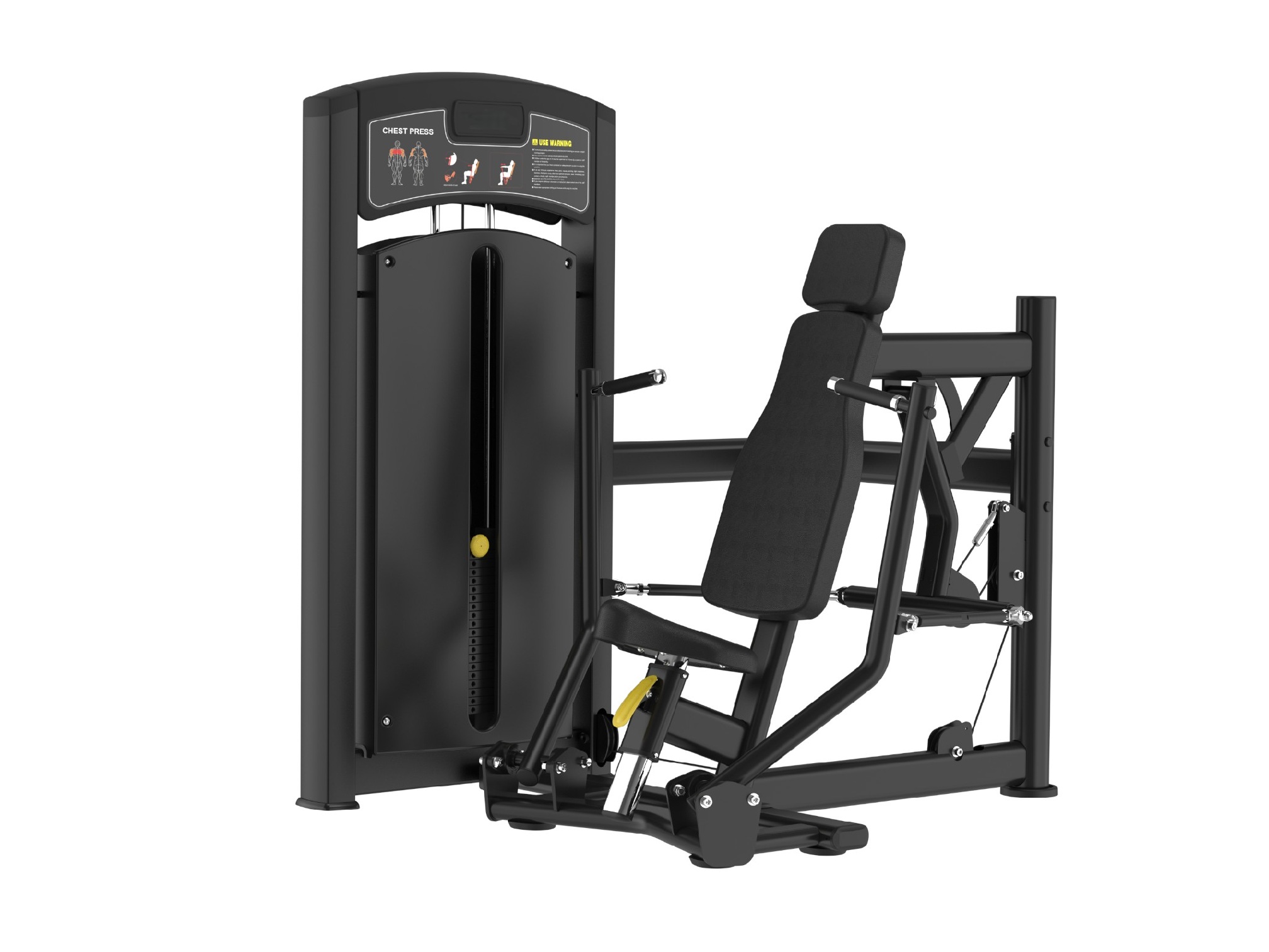 Жим от груди -  Seated Chest Press (чёрн рама/чёрн подушки)