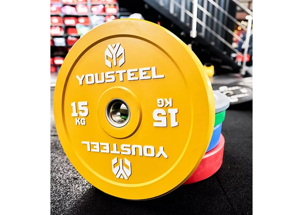 Диск EVO BUMPER PLATE, 15кг, жёлтый