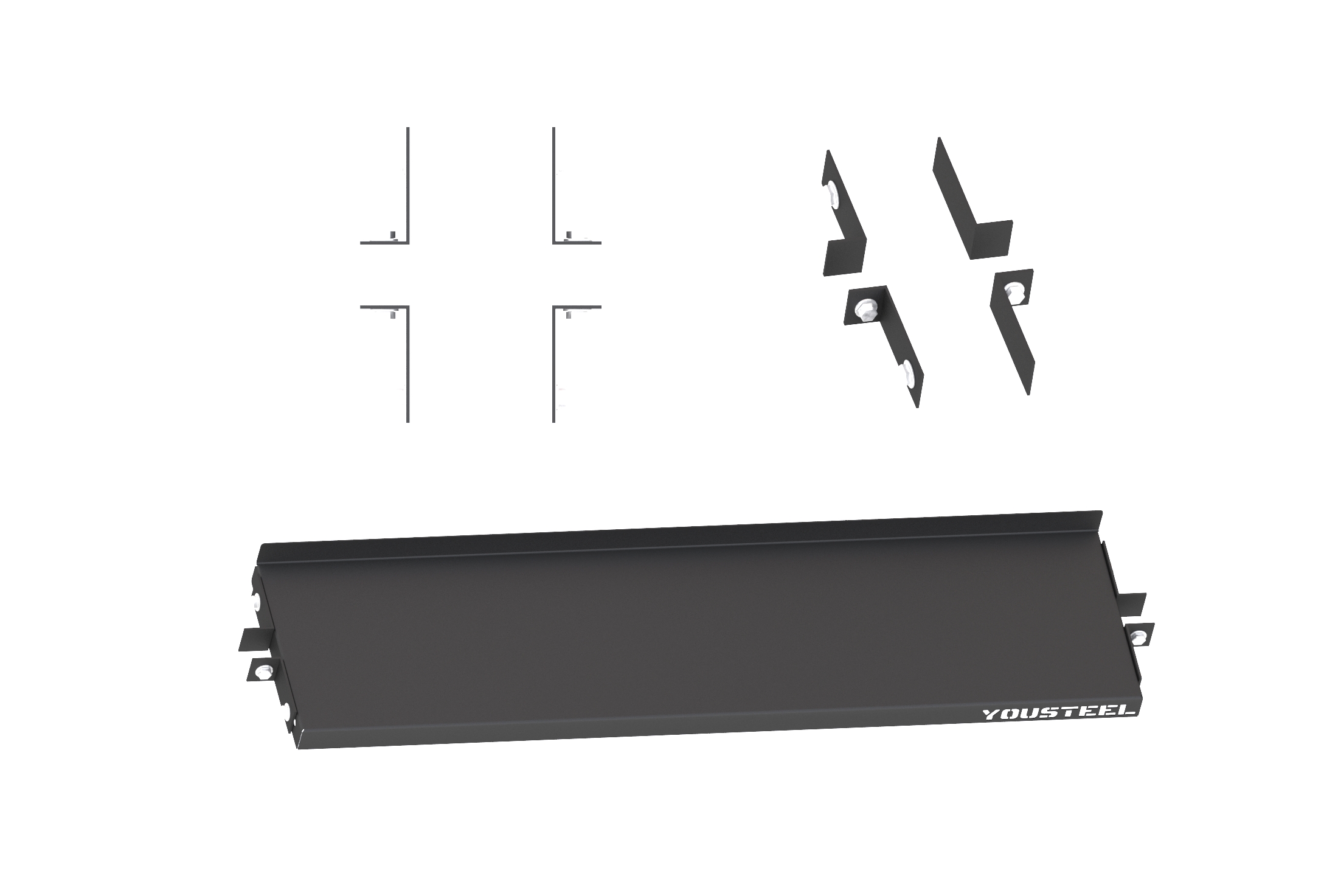 Уголки для крепления полок к раме HARD (комплект 4 шт.)