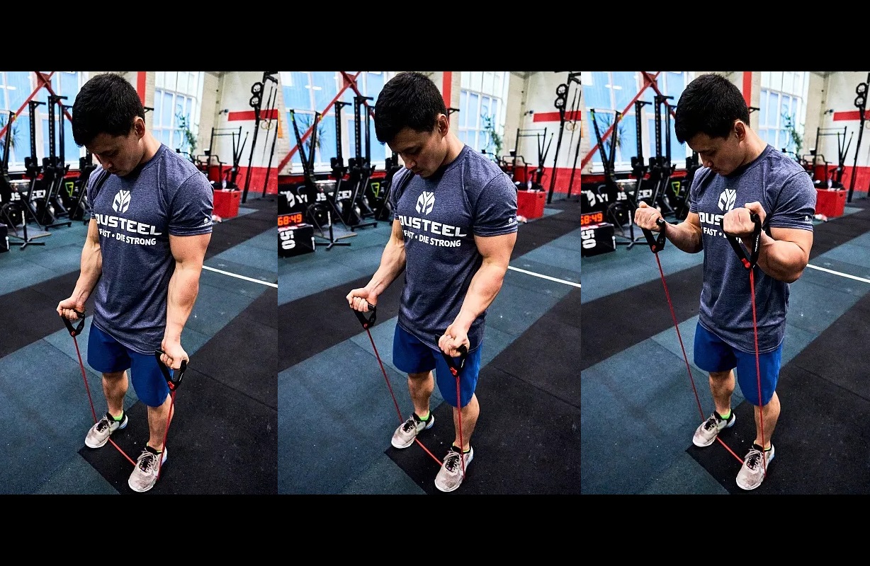 Эспандер с ручками 20kg фиолетовый