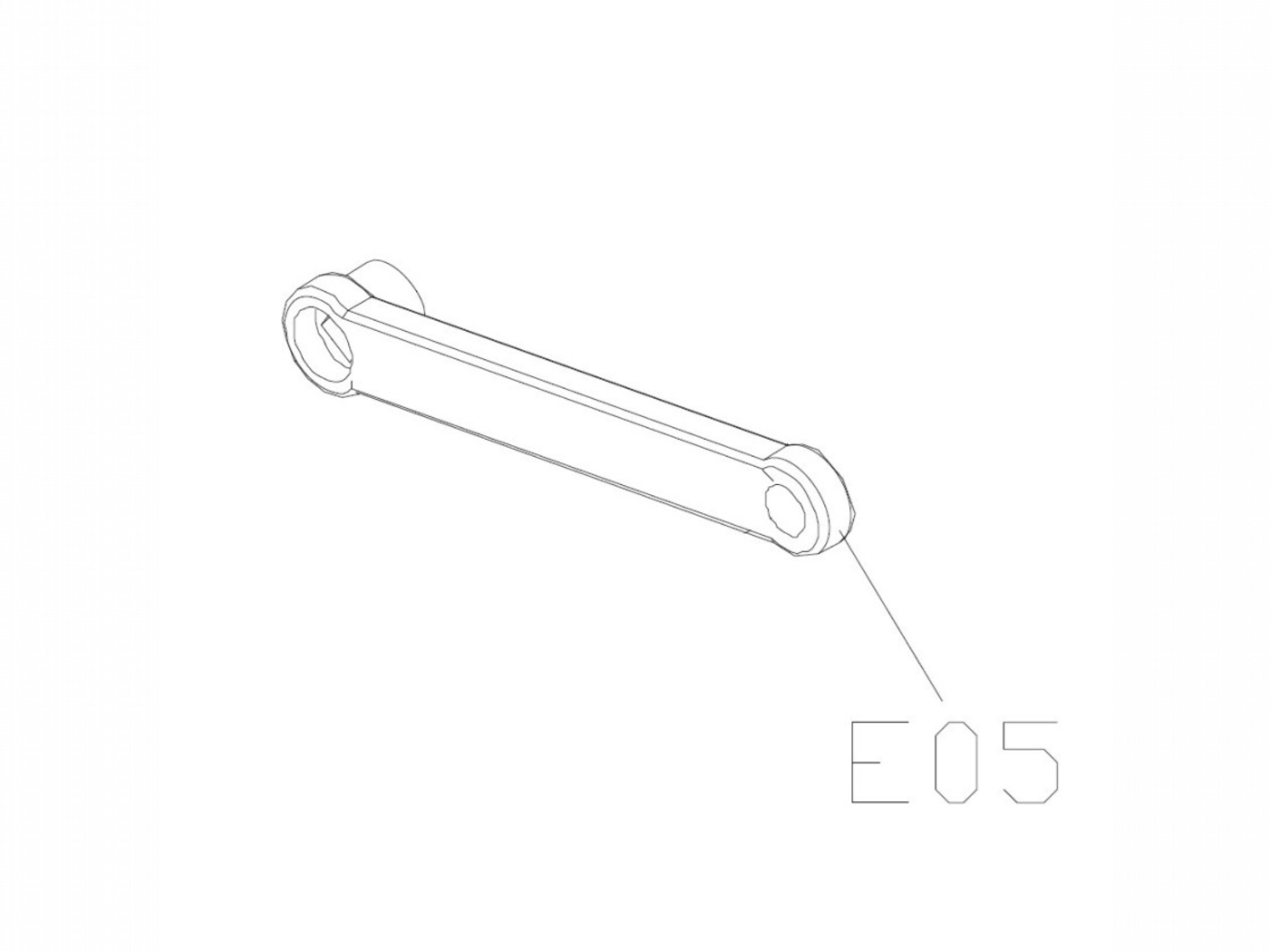 #E05 CRANK R правый рычаг педали AirBike