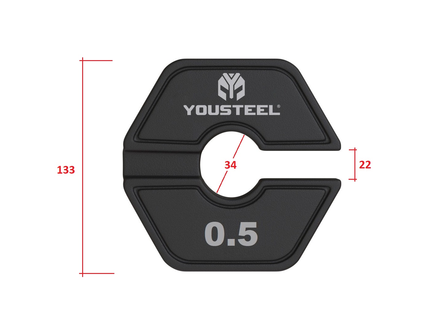 Вес доп. 0,5кг на ручку гири/гантели, пара