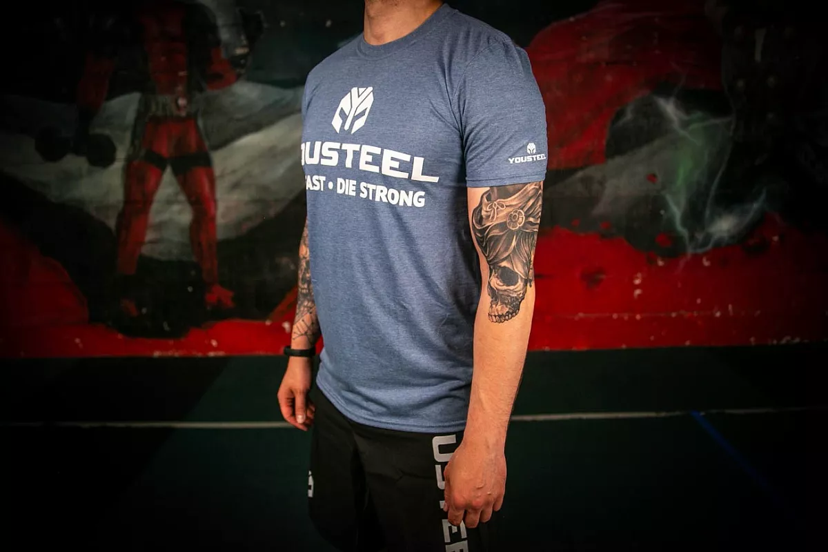Футболка мужская YOUSTEEL TH, Индиго меланж (HI),  M