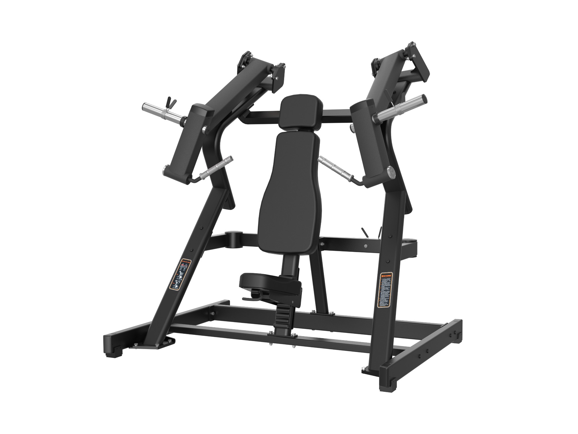 Жим от груди с наклоном - Incline Chest Press (мат чёрн рама/чёрн подушки)