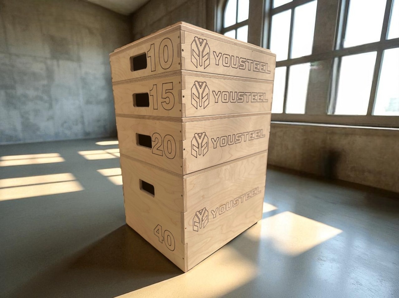 Тумба наборная 10-15-20-40см, фанера натуральный цвет