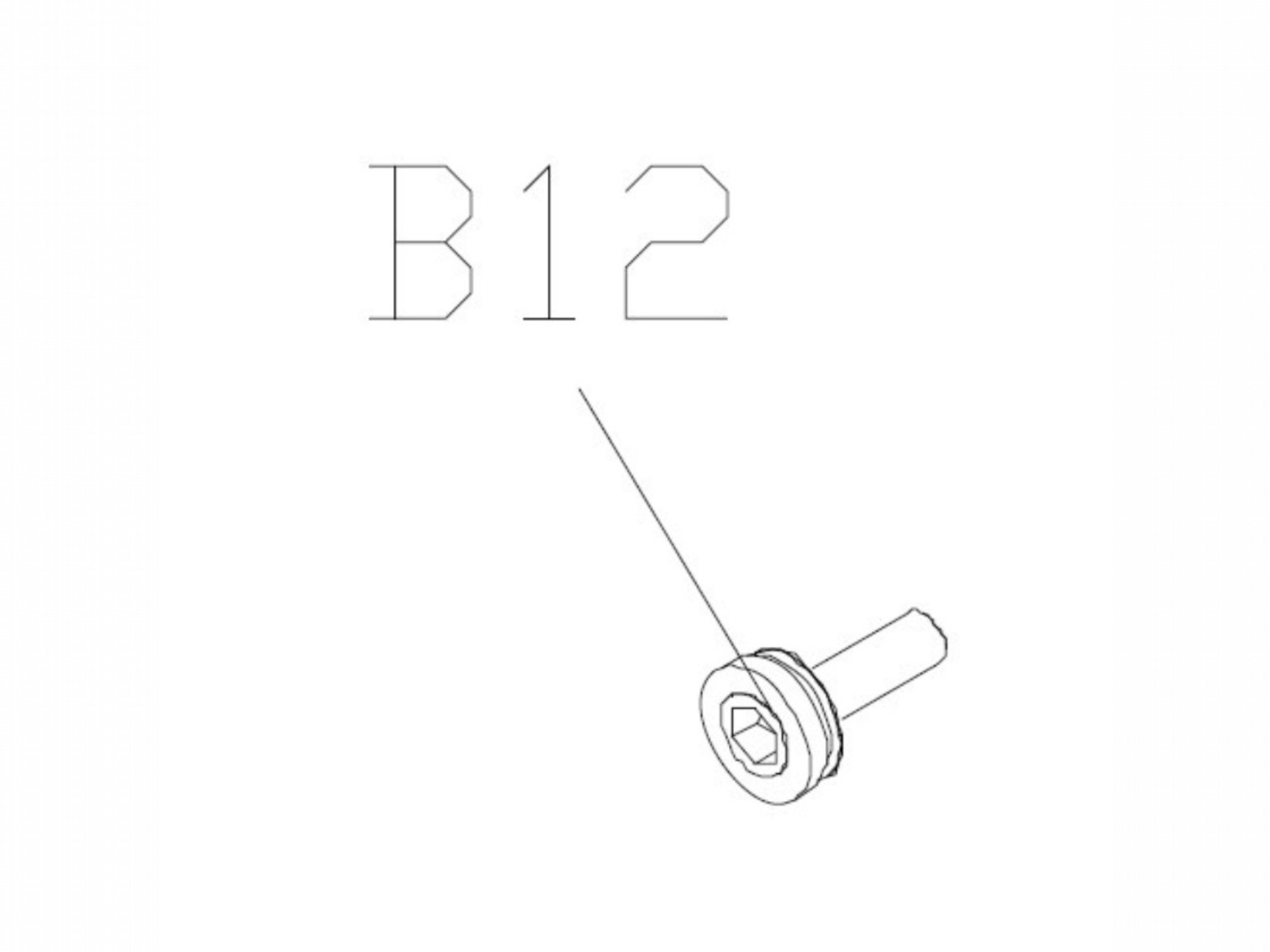 #B12 CRANK FIXING BOLT винт кривошипа/рычага AirBike