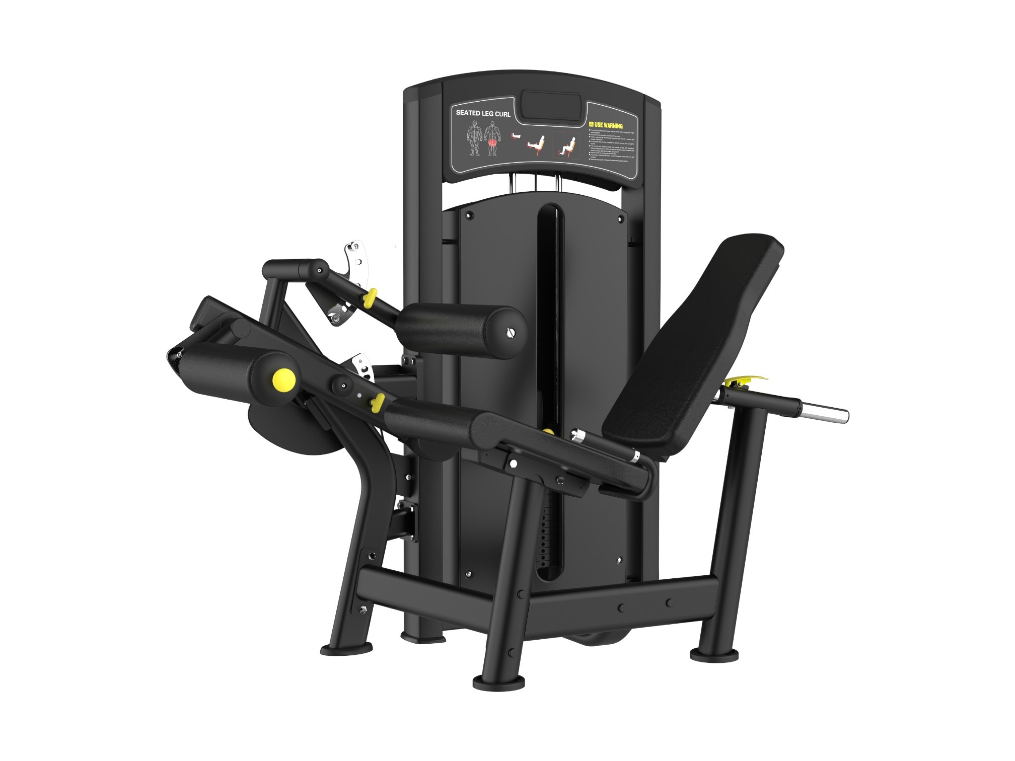 Сгибание ног сидя - Seated Leg Curl (чёрн рама/чёрн подушки)