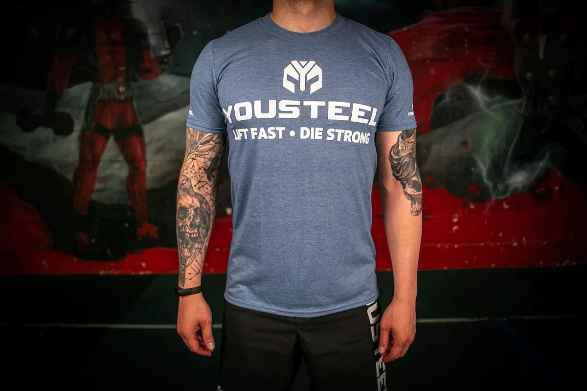 Футболка мужская YOUSTEEL TH, Индиго меланж (HI),  M