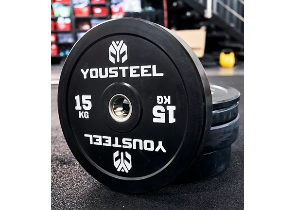 Диск EVO BUMPER PLATE,  15кг, чёрный