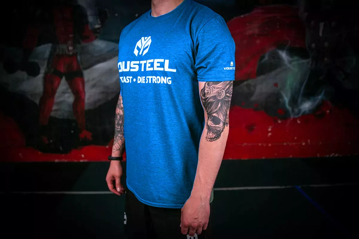 Футболка мужская YOUSTEEL TH, Ярко-синий меланж (HR),  L