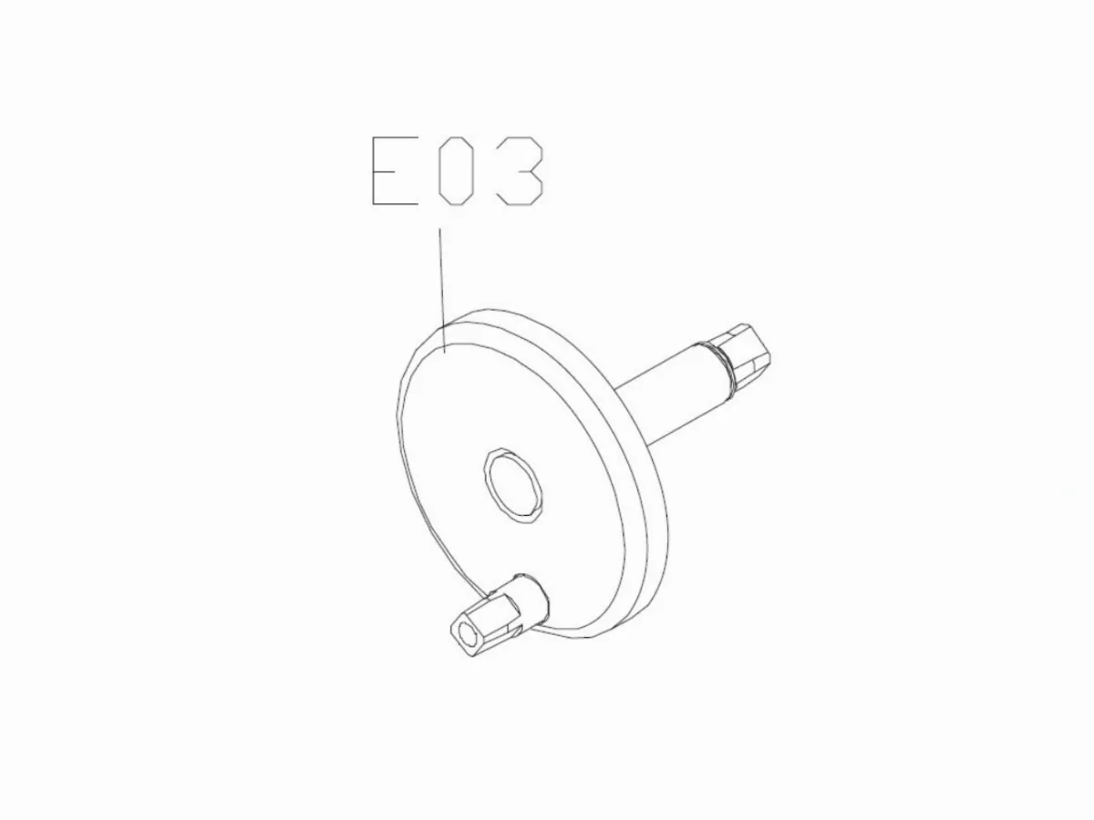 #E03 CRANK FIXED ROUND PLATE (R) правый кривошип педали AirBike