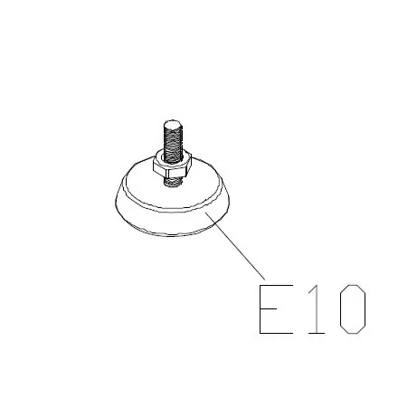 #E10 FOOT ADJUSTER опора регулируемая AirBike